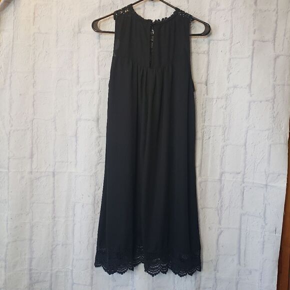 JODIFL Sleeveless Flowy Shift Dress Lace Top - Picture 7 of 8
